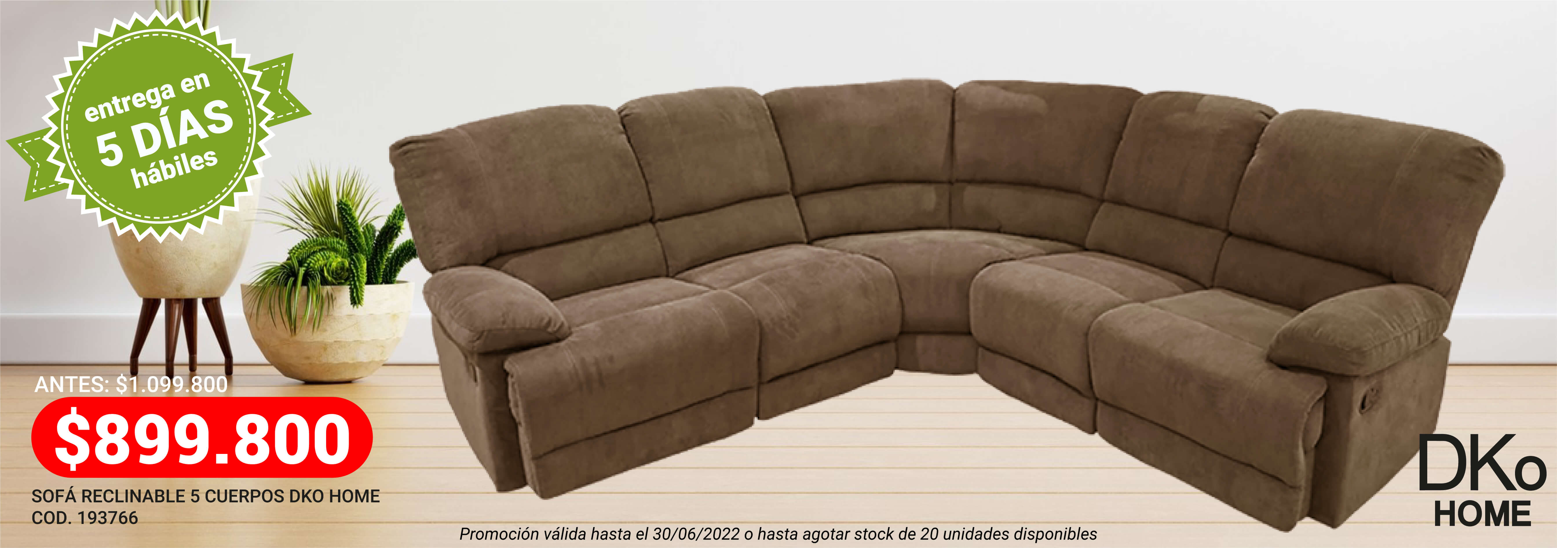 Sofa Reclinable 5 cuerpos